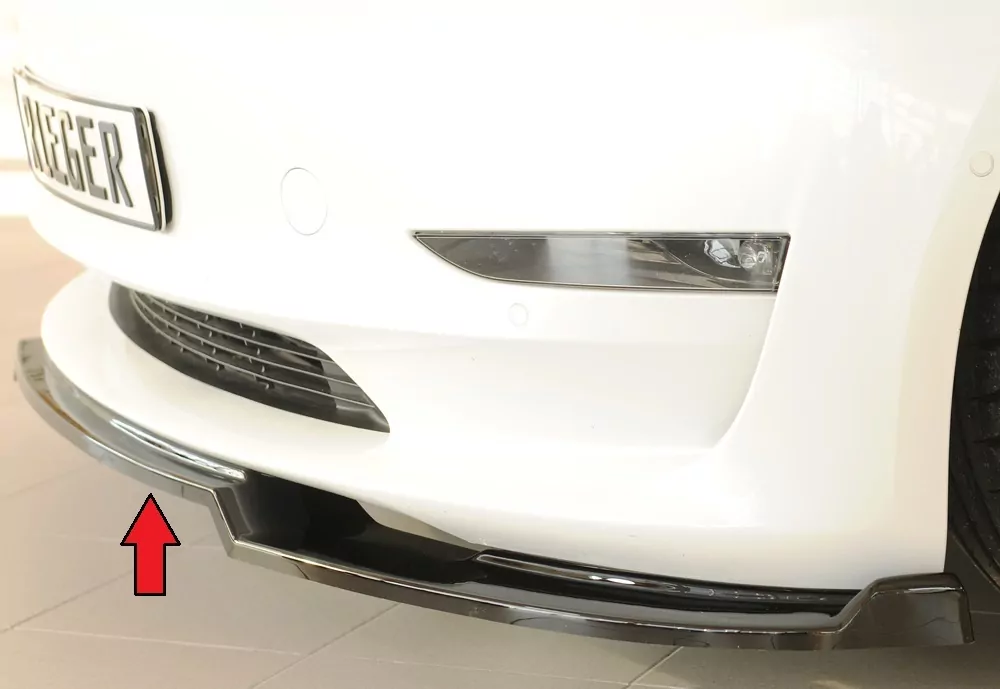 Rieger Spoilerschwert glanz schwarz für Tesla Model 3  (003)  06.18-09.23 (bis Facelift)