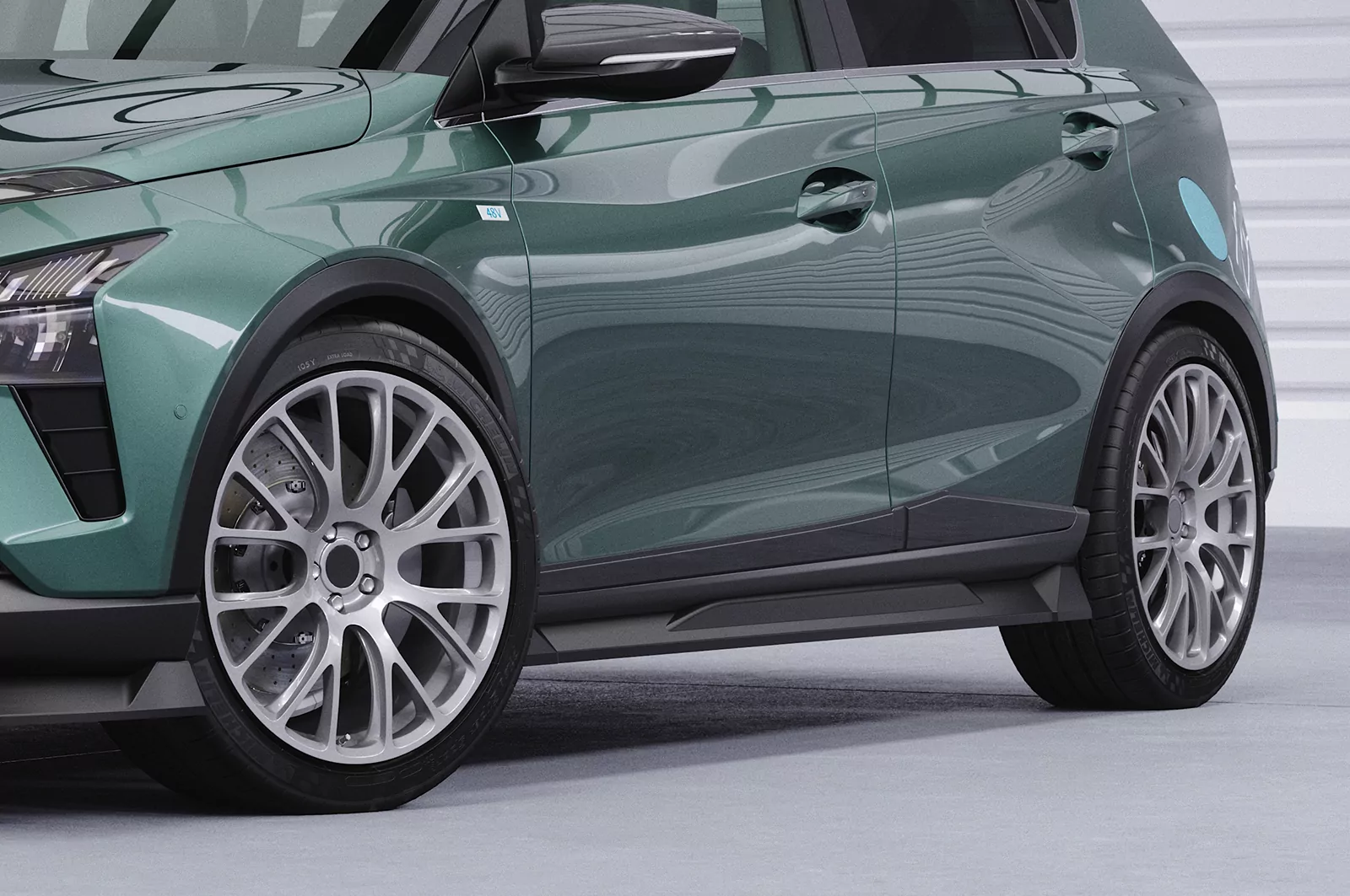 Seitenschweller für Hyundai Bayon SS540 Schwarz Strukturiert