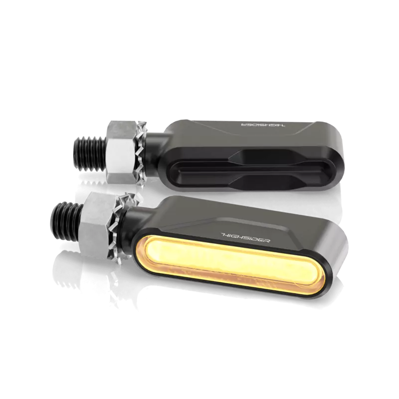 HIGHSIDER pro Esagano-RS LED Blinker Schwarz/Getönt E-Geprüft (Paar)