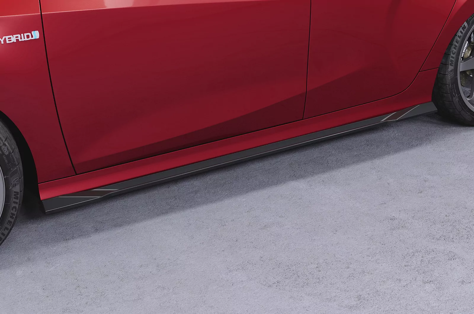 Seitenschweller für Toyota Yaris 4 (XP21) SS534 Schwarz Strukturiert