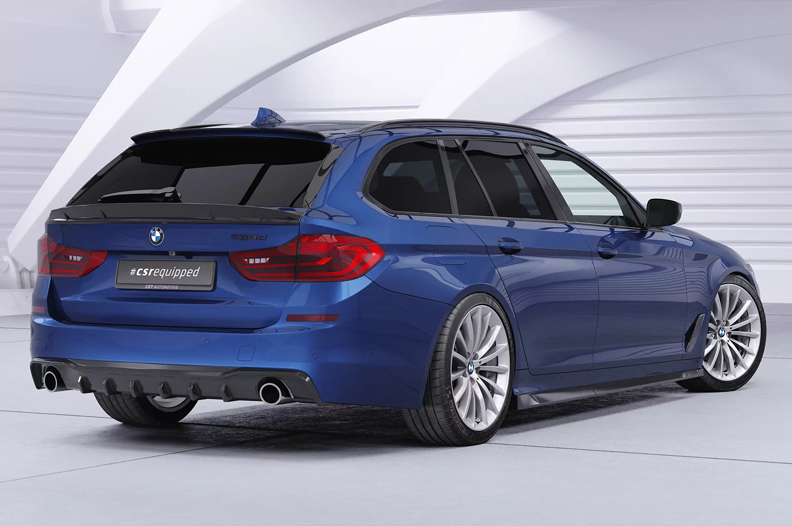 Heckflügel mit ABE für BMW 5er G31 Touring HF072 Schwarz Strukturiert