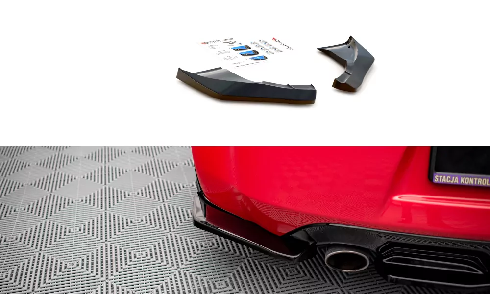 Heck Ansatz Flaps Diffusor Für Nissan 370Z Facelift Schwarz Hochglanz