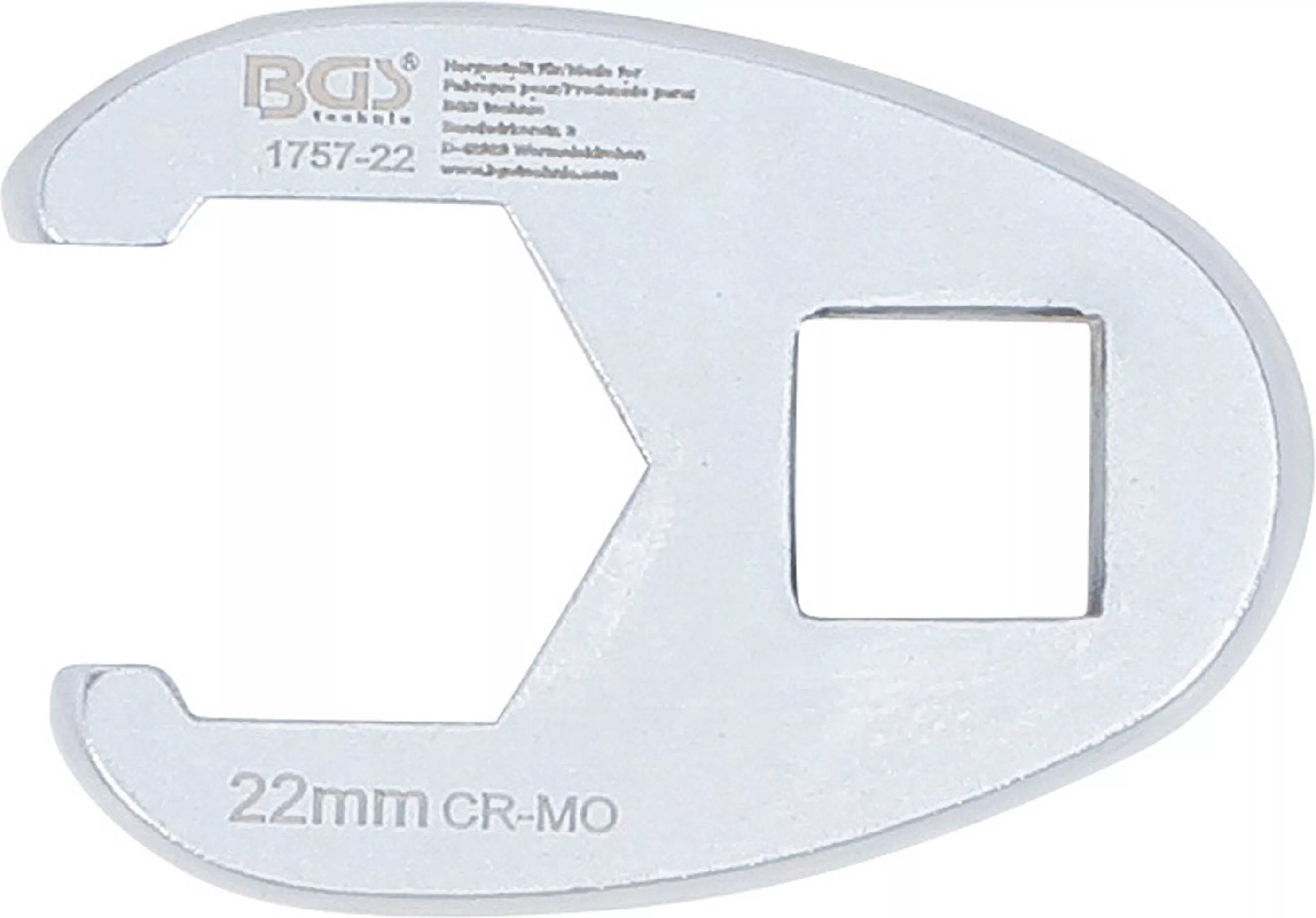 Hahnenfußschlüssel | Antrieb Innenvierkant 12,5 mm (1/2") | SW 22 mm