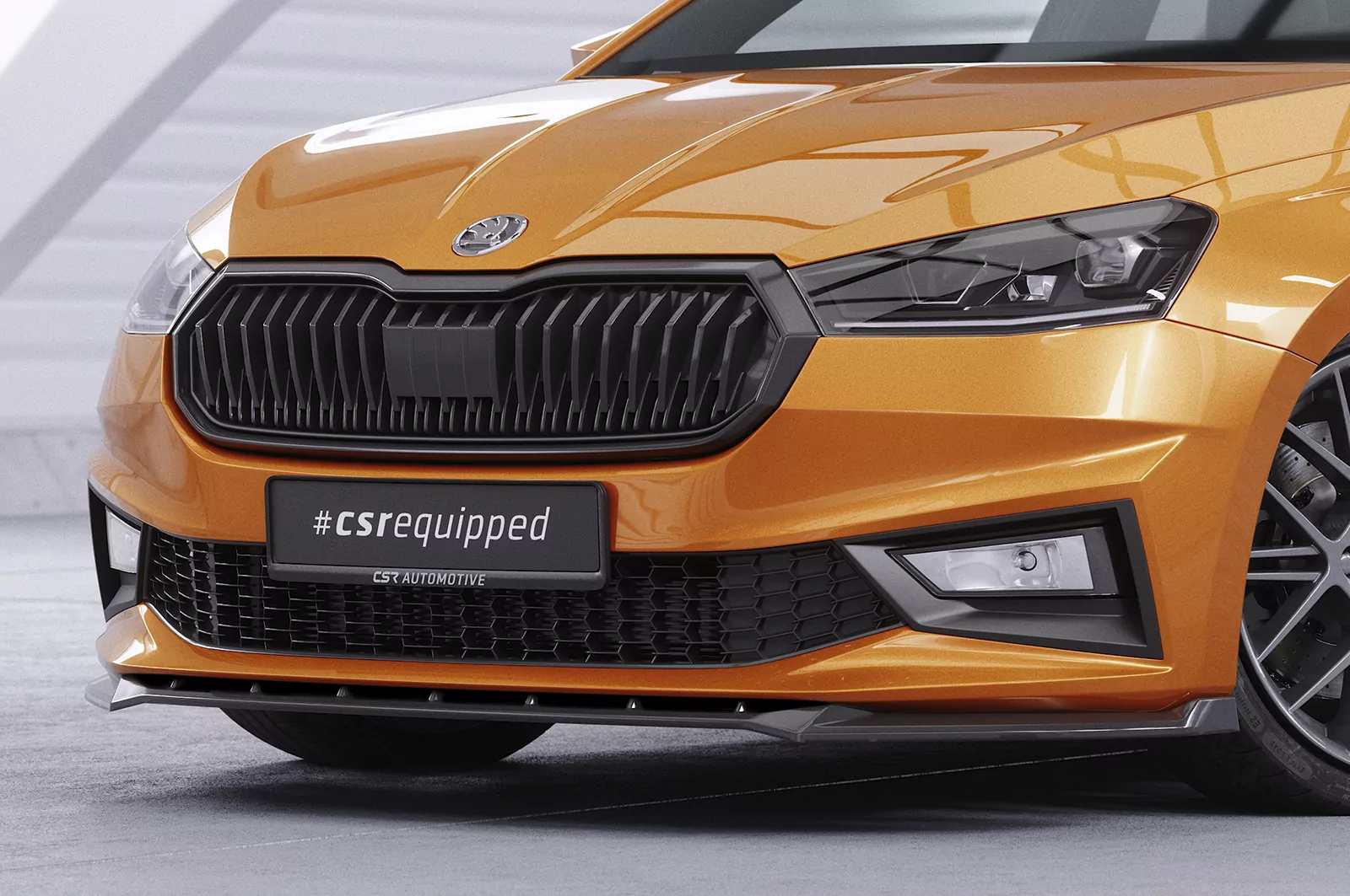 Cup-Spoilerlippe mit ABE für Skoda Fabia 4 CSL630 Schwarz Strukturiert