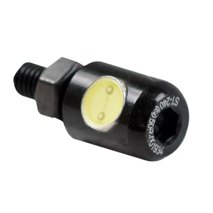 SMD-Kennzeichenbeleuchtung "Byte" | schwarz | Alu M6 | Maße: H 30 x Ø 13 mm | E-geprüft