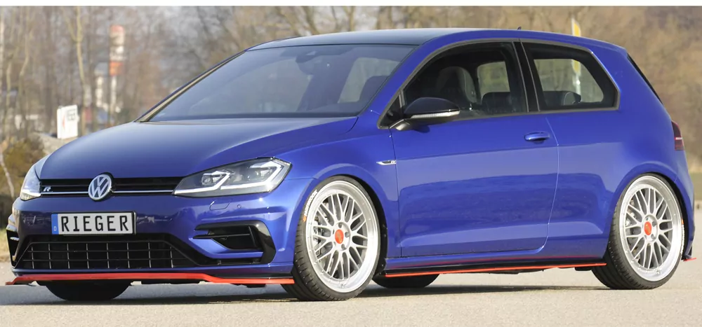 Rieger Spoilerschwert nur für R / R-Line für VW Golf 7 R-Line | 3-tür. 02.17- (ab Facelift) für orig. Frontschürze