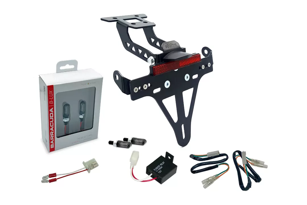 Kennzeichenhalter-Blinker-Kit MLED für Kawasaki Ninja 400 ab 2018 / Z 400 ab 2019 (Hinten)