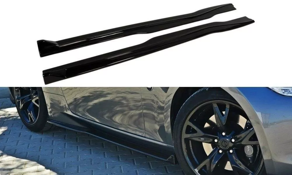 Seitenschweller Ansatz Passend Für Passend Für Nissan 370Z Schwarz Hochglanz Schwarz Hochglanz