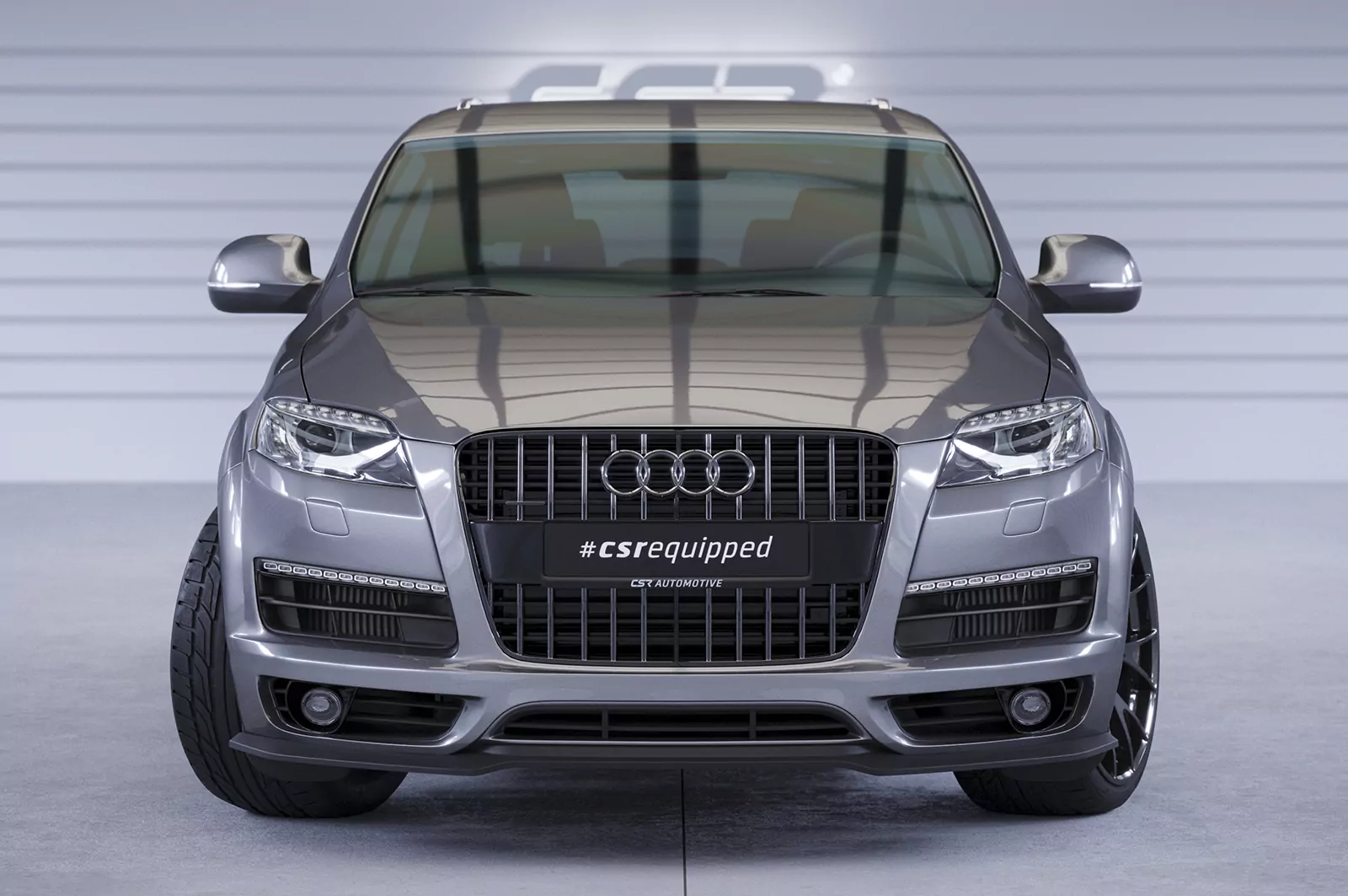 Cup-Spoilerlippe mit ABE für Audi Q7 (4L) S-Line CSL515 Schwarz Strukturiert