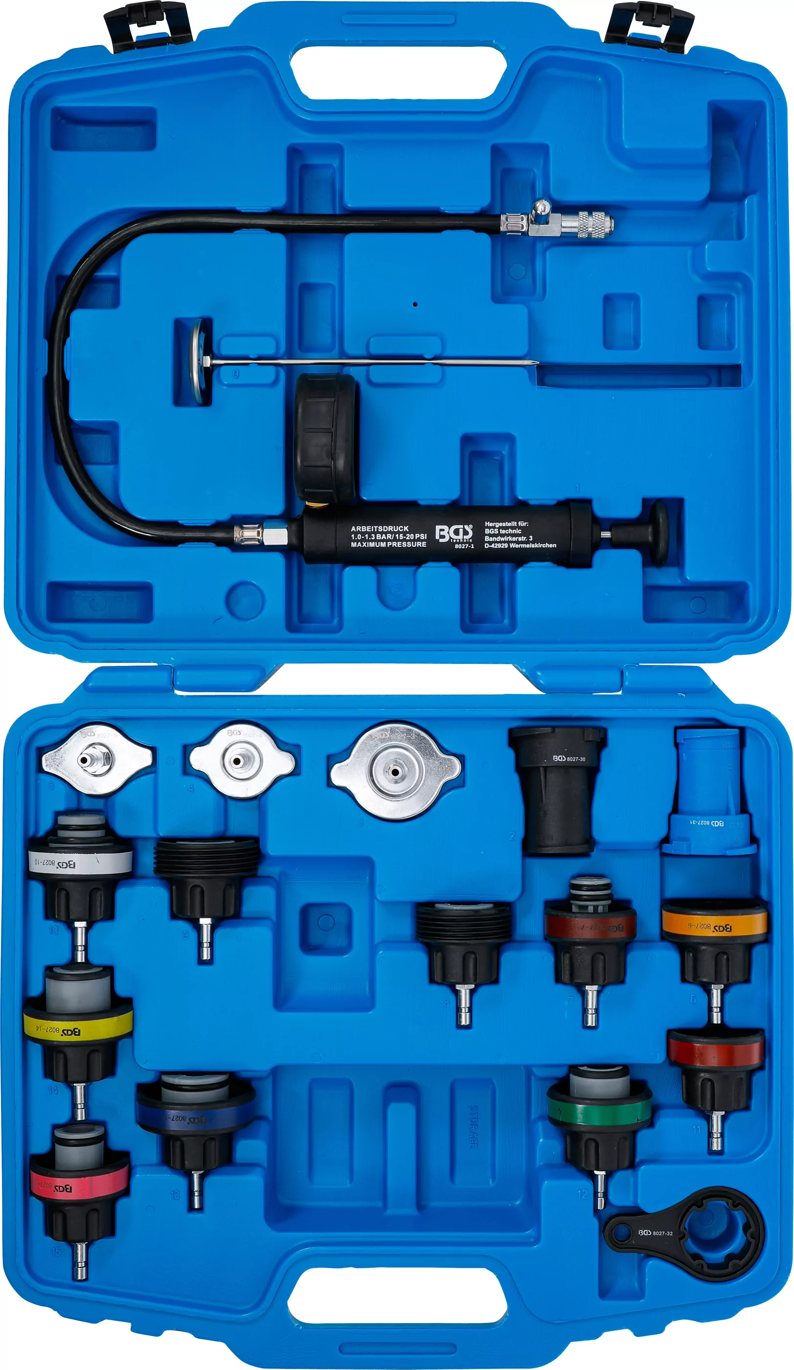 Kühlsystem-Abdrück-Satz | 18-tlg.