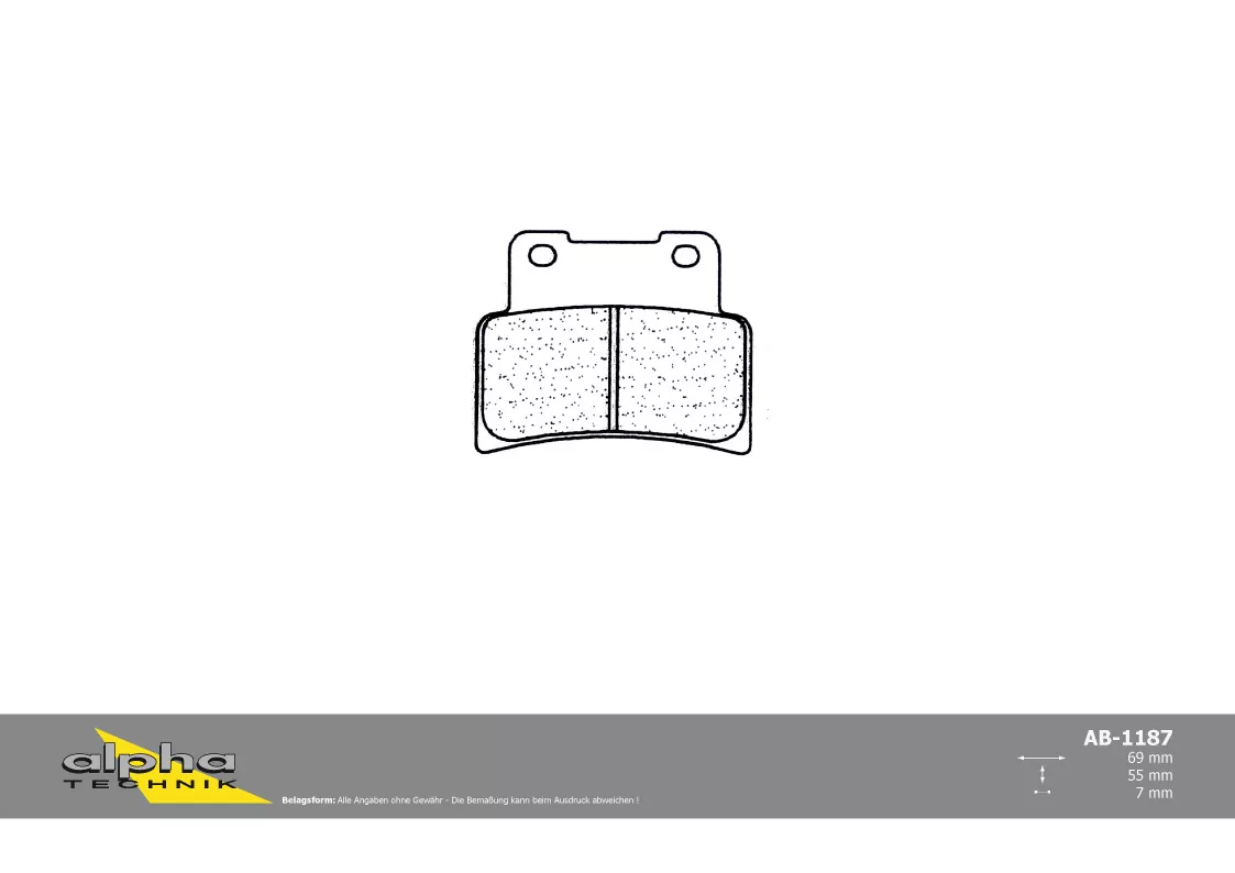 ALPHA TECHNIK Bremsbelag Racing ohne ABE