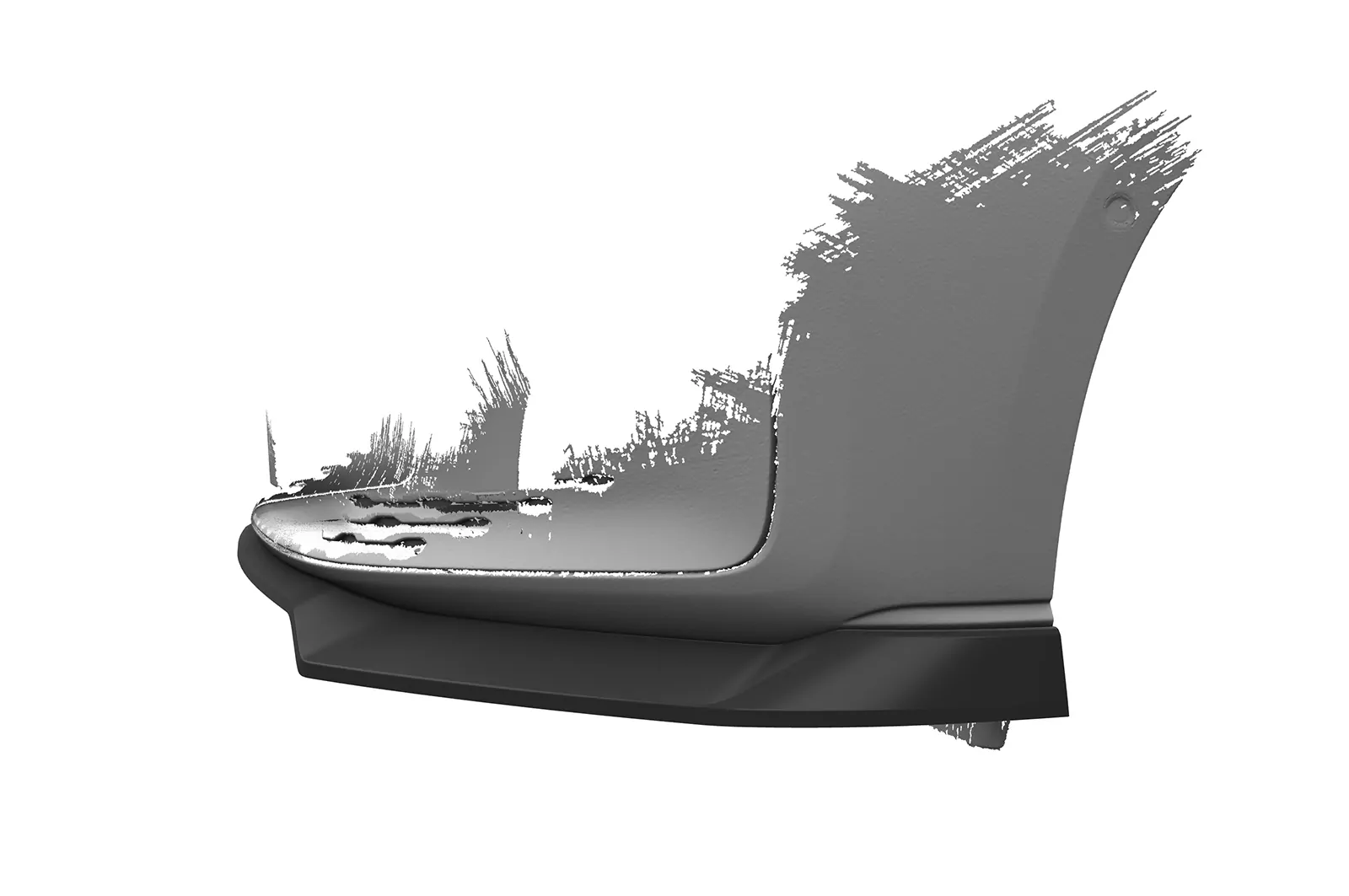 Cup-Spoilerlippe mit ABE für VW Caddy 5 (Typ SB) CSL727 Schwarz Strukturiert