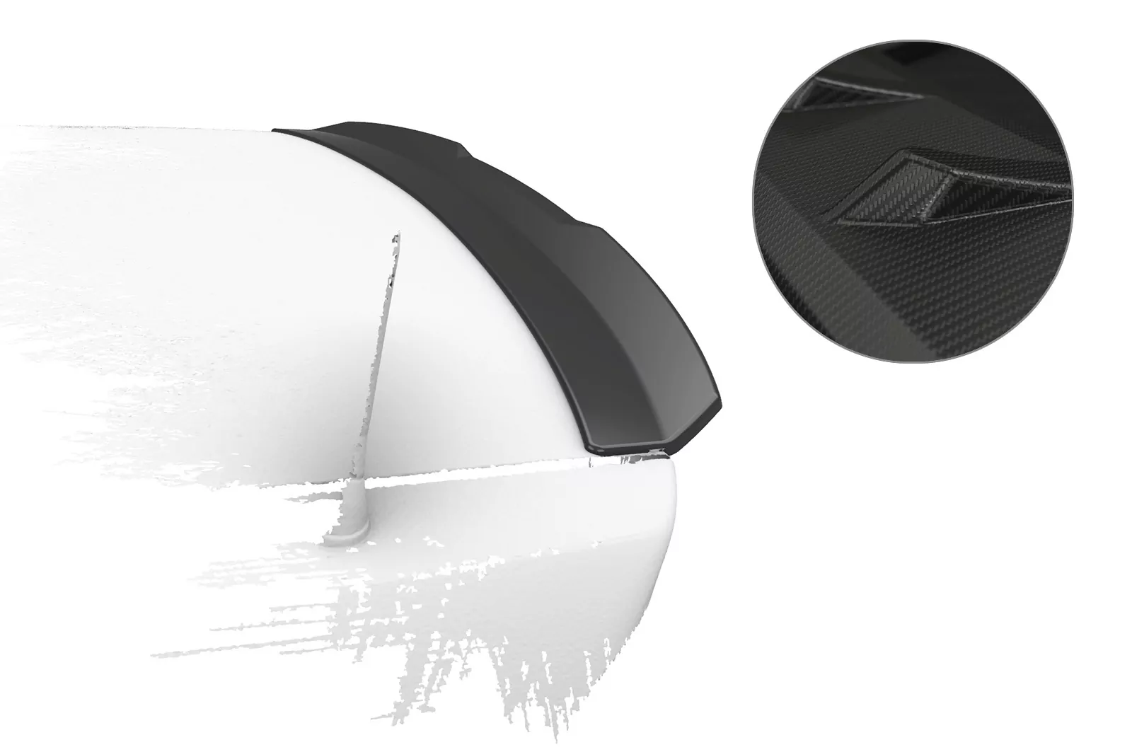 Heckflügel mit ABE für BMW 3er E46 Coupe / Cabrio HF796-M Carbon Look (matt)