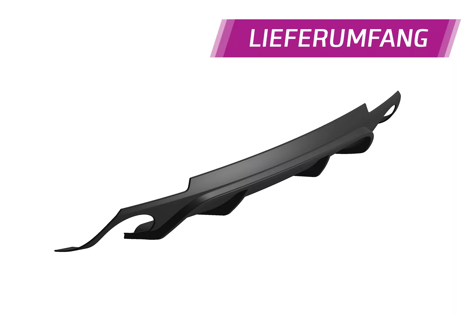 Heckansatz für VW Scirocco 3 R HA247 Strukturiert (schwarz matt)