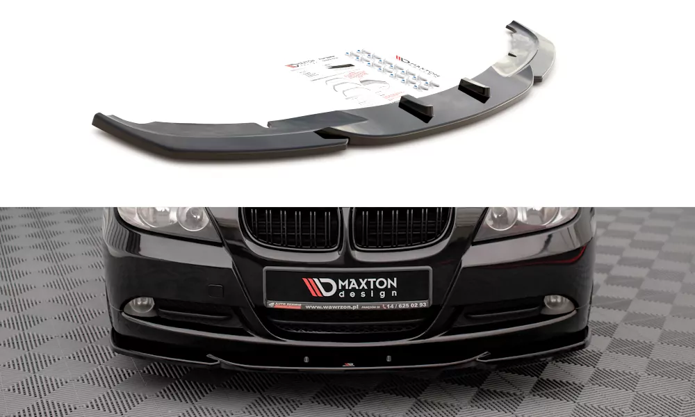 Front Ansatz V.2 Für BMW 3er E90 Schwarz Hochglanz