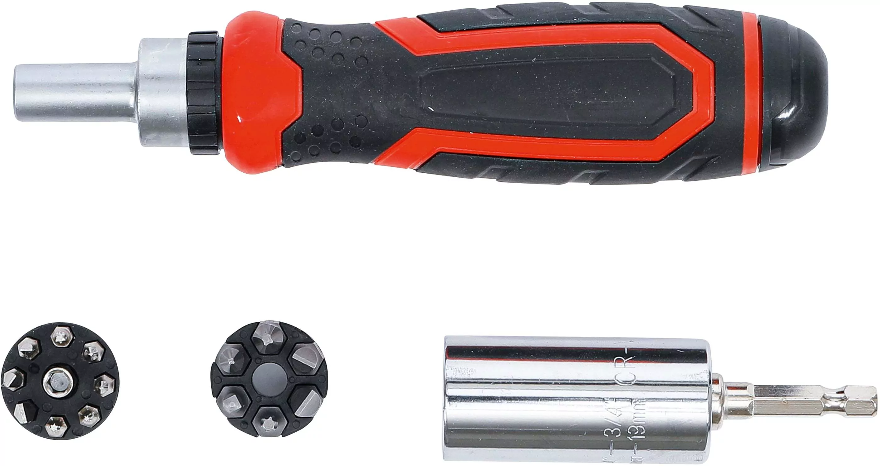 Präzisions-Bit- / Multi-Einsatz-Satz | mit Ratschen-Drehgriff für Bits, umschaltbar | 17-tlg.