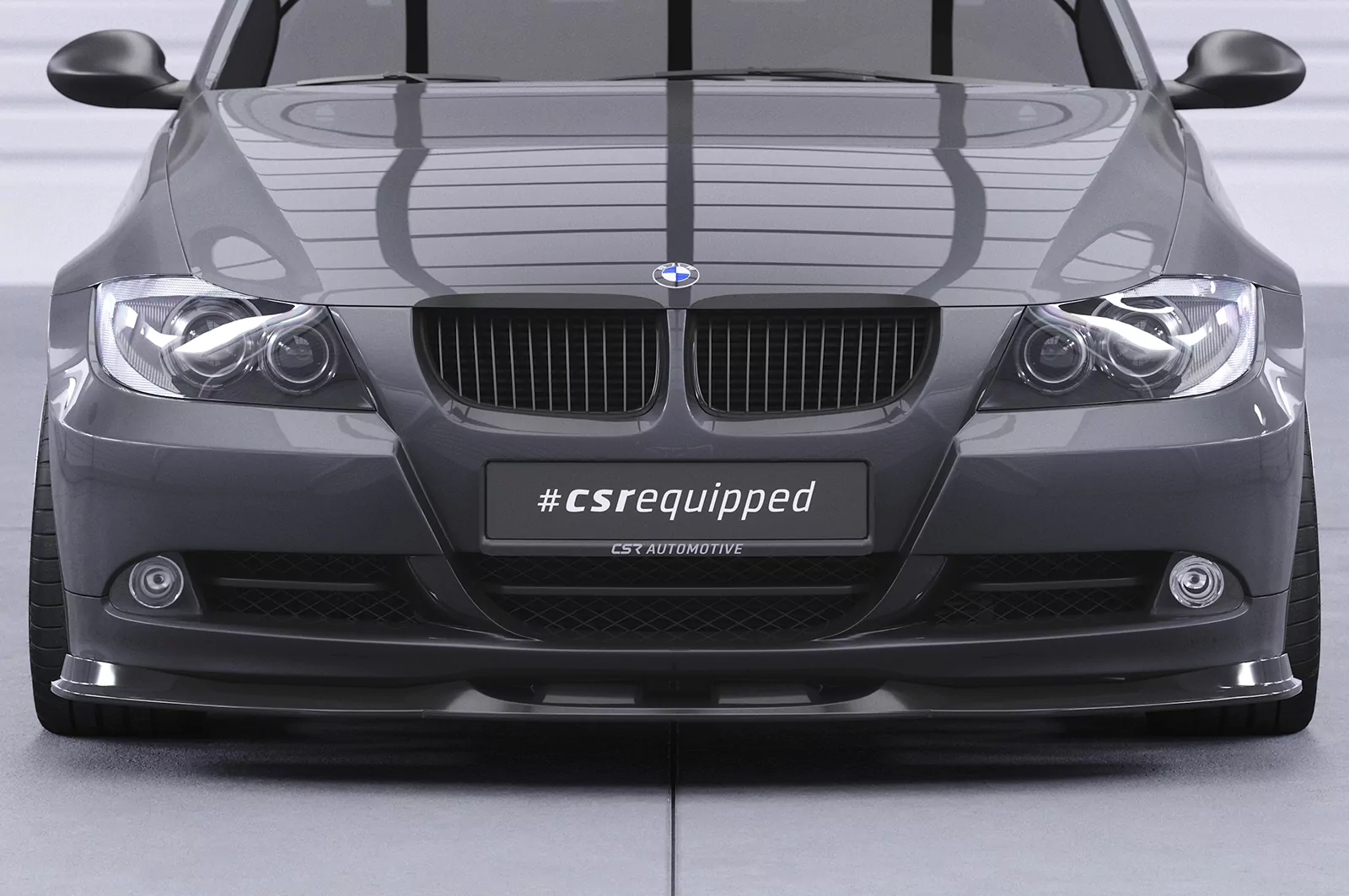 Cup-Spoilerlippe mit ABE für BMW 3er (E90/E91) Limousine und Touring CSL536 Schwarz Strukturiert