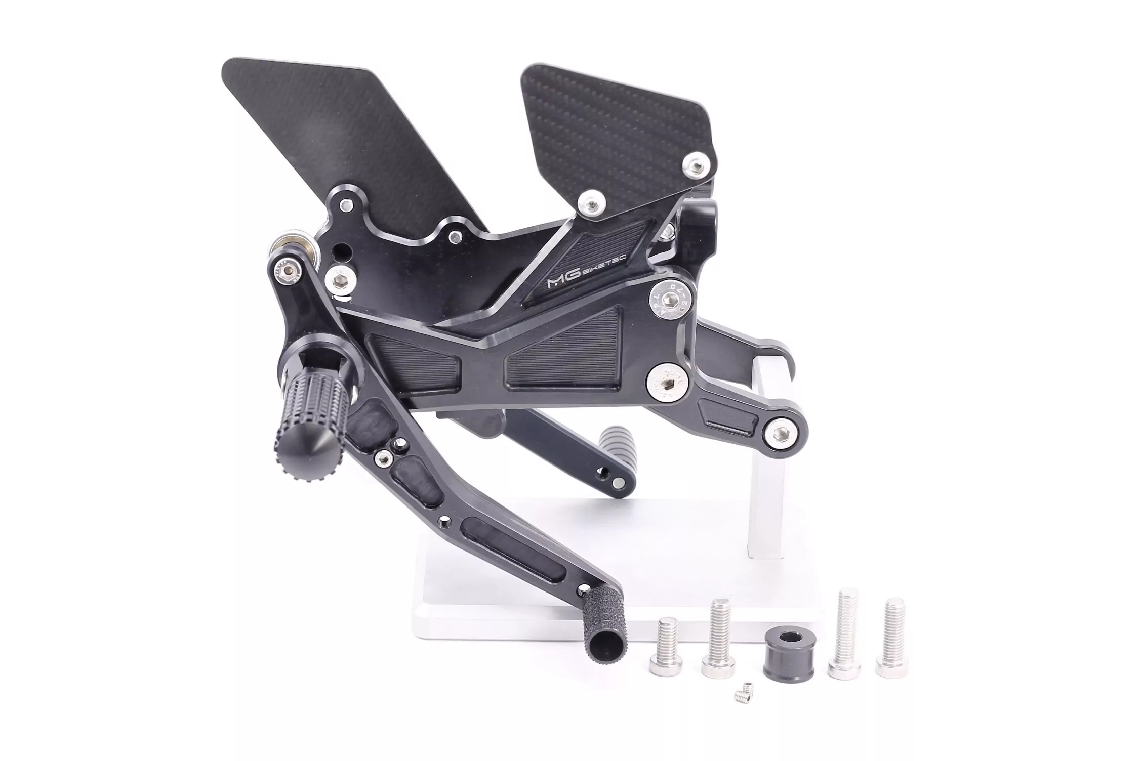 MG Biketec Sportfussrastenanlage / Rastenanlage / Fußrastenanlage mit ABE, gültig in D - A - CH für Ducati Panigale V4 ab 2021