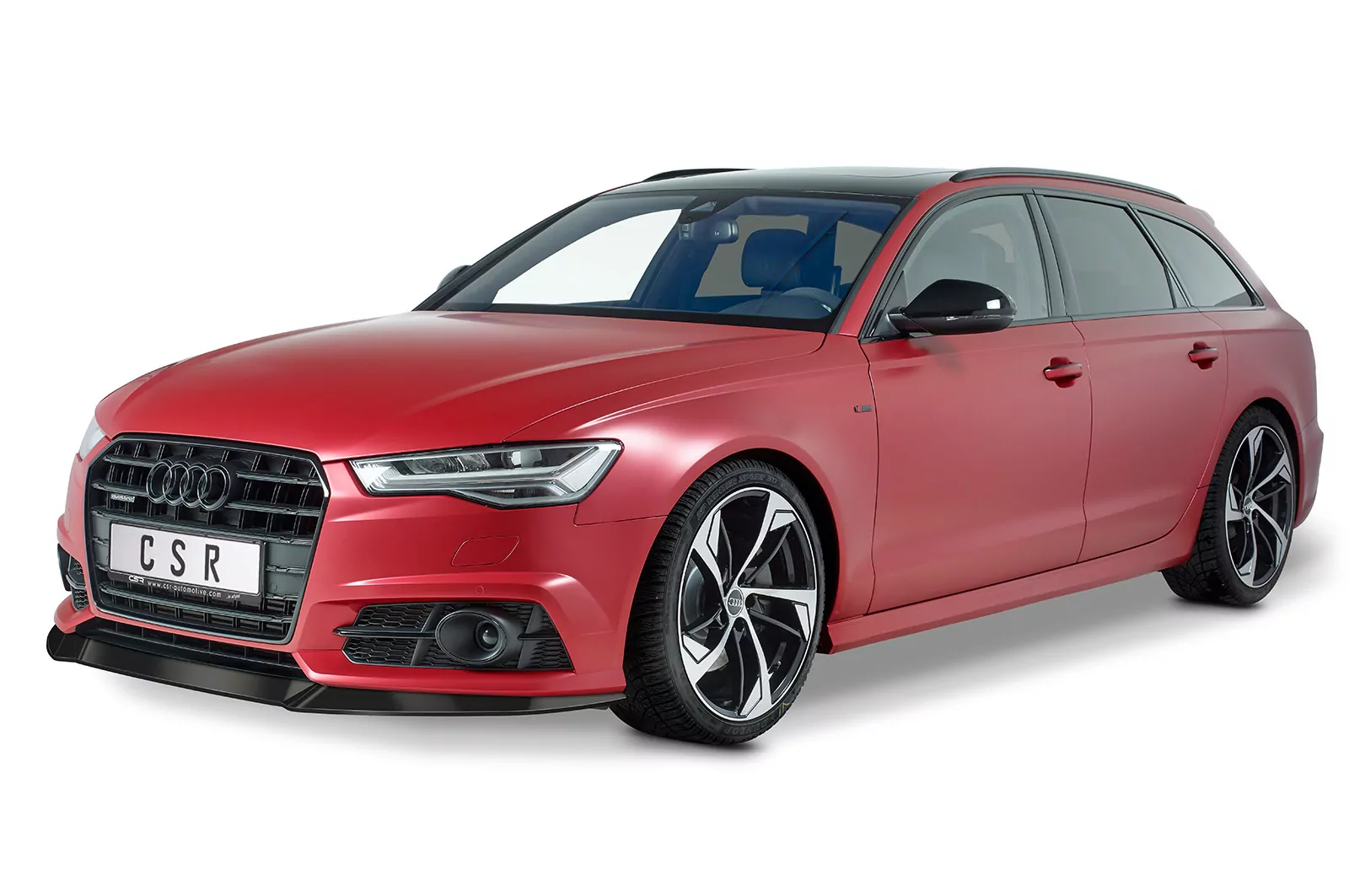 Cup-Spoilerlippe mit ABE für Audi A6 C7 4G S-Line/ S6 C7 4G CSL410-M Carbon Look (matt)