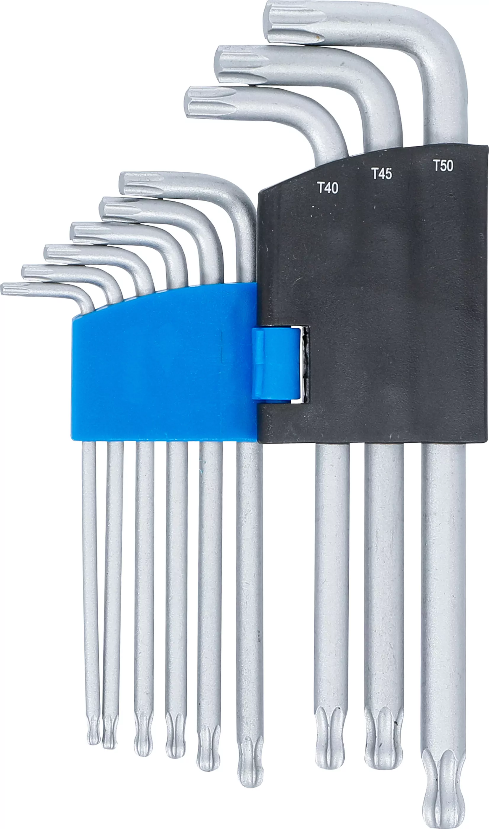 Winkelschlüssel-Satz | T-Profil (für Torx) mit Kugelkopf | T10 - T50 | 9-tlg.