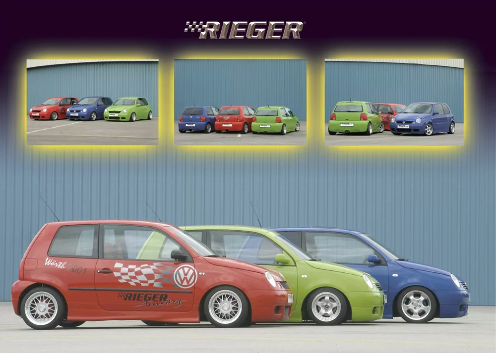 Rieger Seitenschweller für VW Arosa (6H) - 3-tür.  nicht für GTI, auch für Seat Arosa (6H) carbon optik