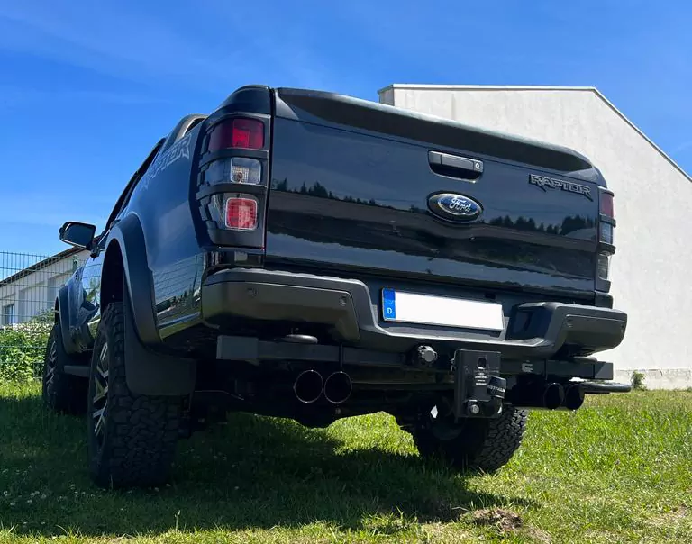 Ford Raptor - Doppelkabine Endschalldämpfer Sidepipe, Ausgang rechts/links - 2x100 Typ 25 rechts/links schwarz emalliert