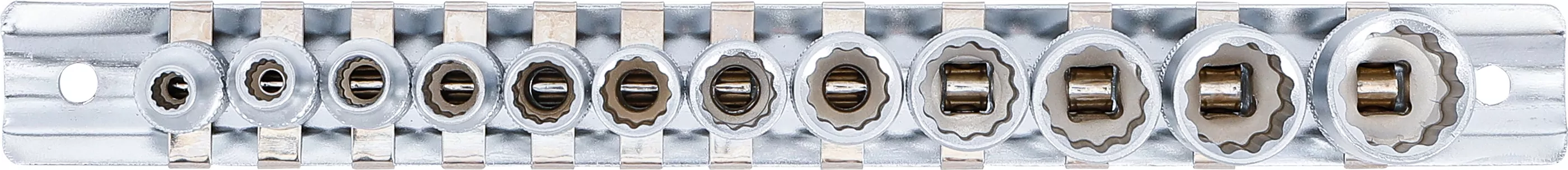 Steckschlüssel-Einsatz-Satz Zwölfkant | Antrieb Innenvierkant 6,3 mm (1/4") | Zollgrößen | 12-tlg.