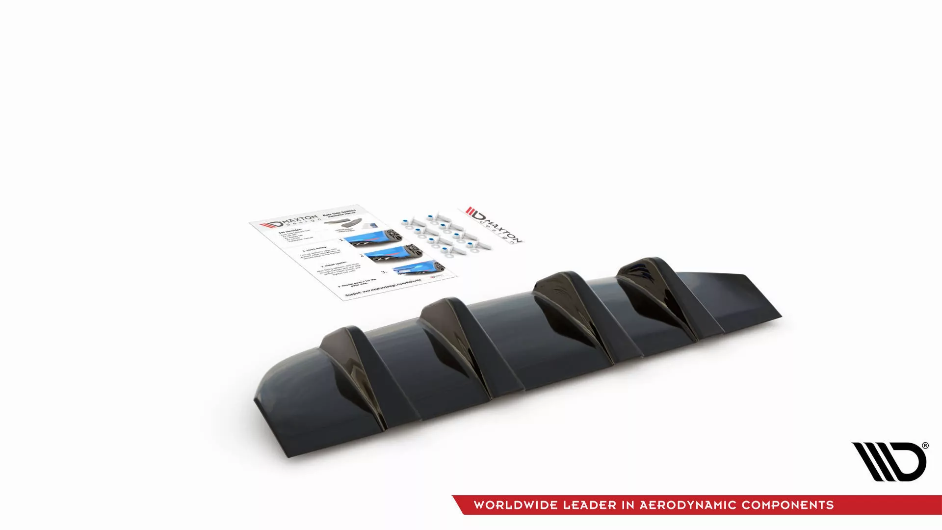 Diffusor Heck Ansatz Für Mercedes-Benz GLC Coupe AMG-Line C253 Facelift Schwarz Hochglanz