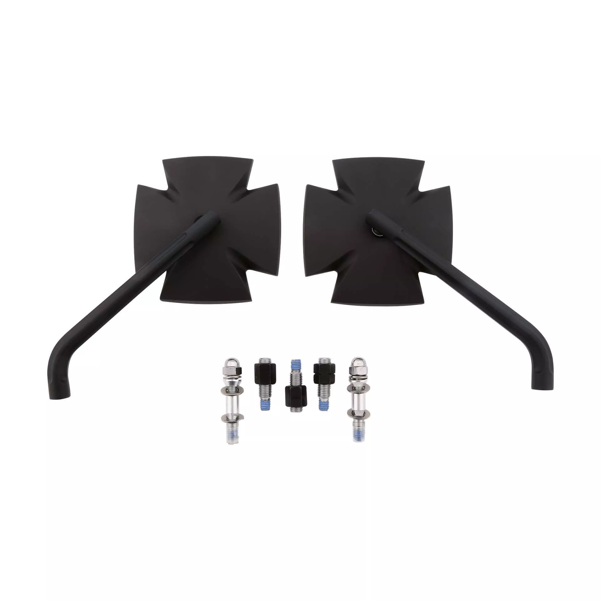 HIGHSIDER pro Handlebar Mirror Iron Cross Black (Pair)
