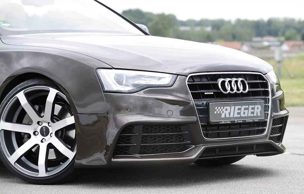 Rieger Spoilerstoßstange für Audi A5 (B8/B81) - Sportback 10.11-06.16 (ab Facelift) carbon optik