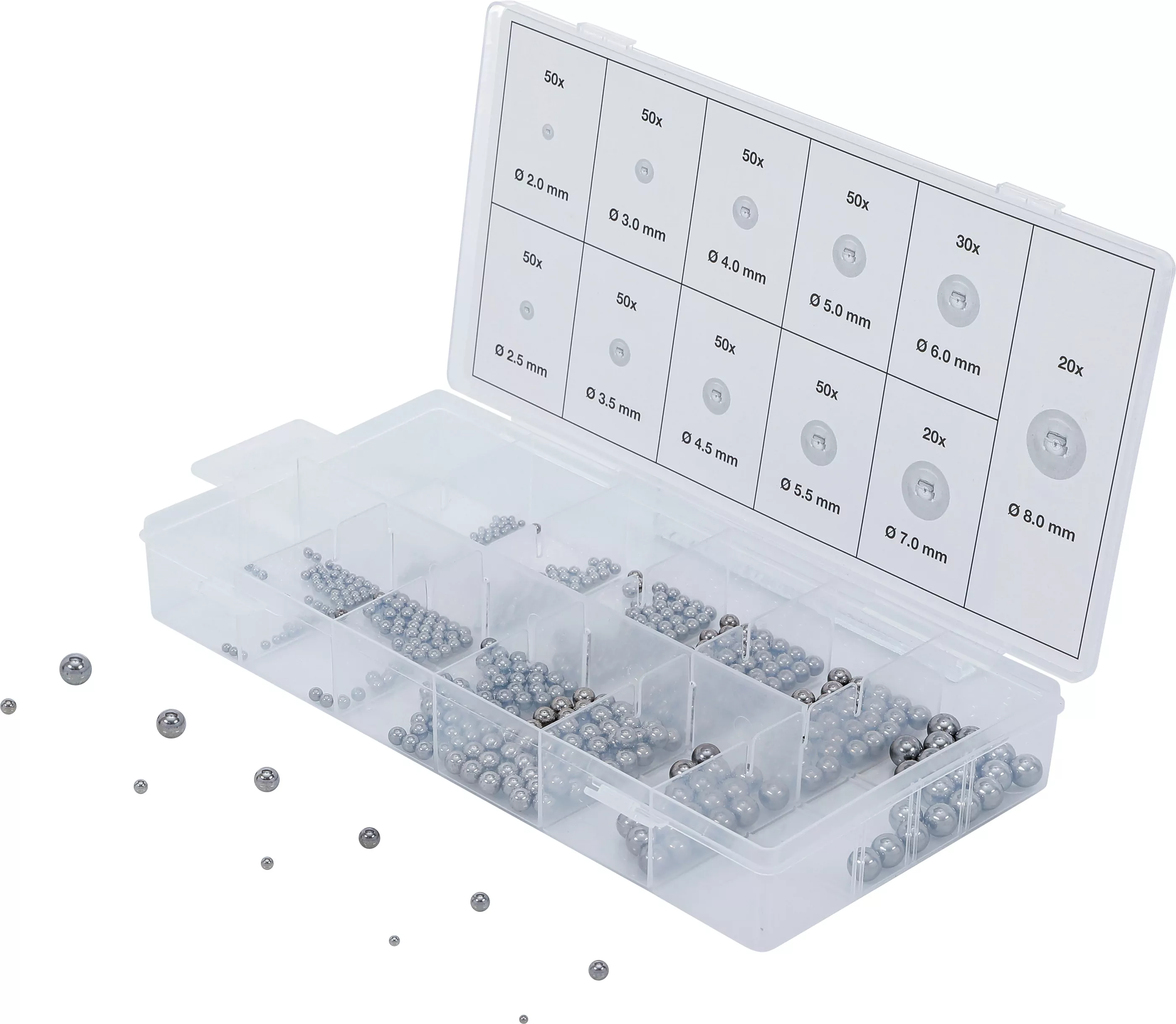 Stahlkugel-Sortiment | 470-tlg.