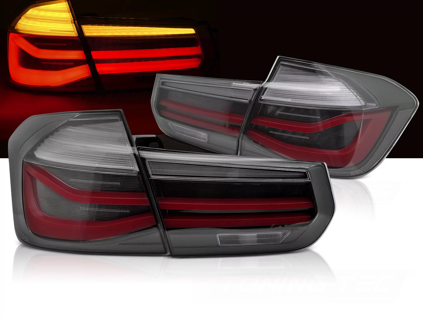 Led Bar Seq Tail Lights Smoke Fits Bmw F30 11-18