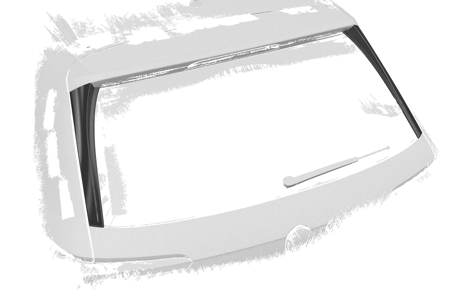 Heckflügel mit ABE für VW Tiguan 2 (Typ AD1) Allspace HF096 Schwarz Strukturiert