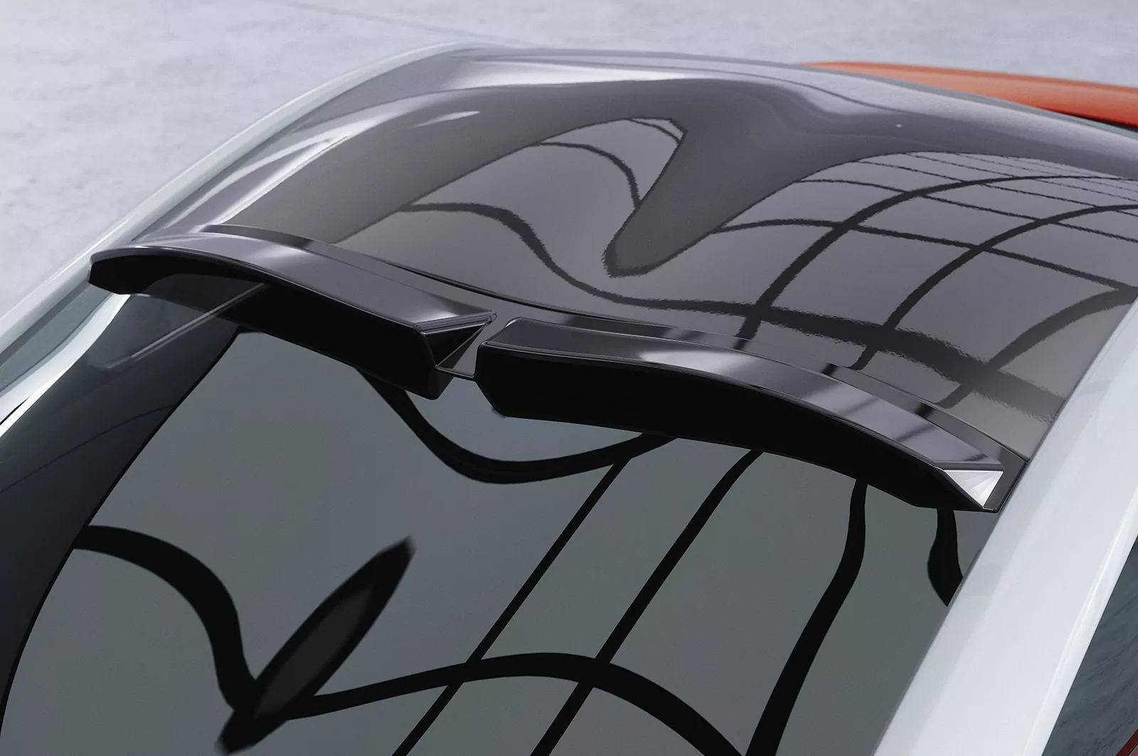 Heckscheibenblende für Peugeot RCZ HSB109 Schwarz Strukturiert