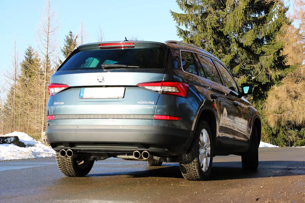 Skoda Kodiaq 4x4  Endschalldämpfer quer - 2x80 Typ 25 rechts/links - Endrohre in der Stoßstange