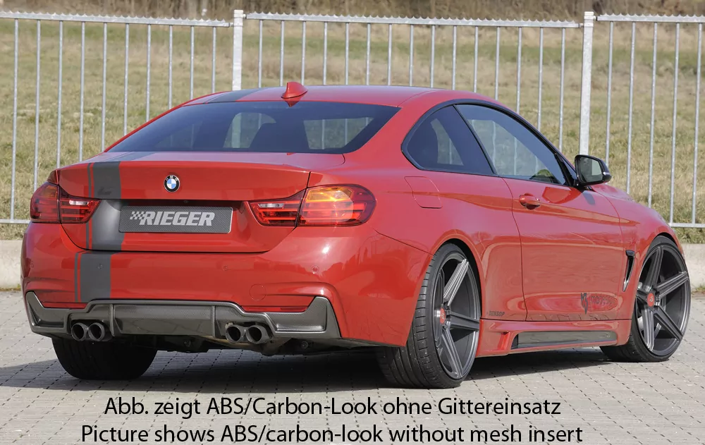 Rieger Heckeinsatz für BMW 4er F32  (3C) | Coupé (3-tür.) 11.12-06.15 (bis Facelift) nur für M-Paket-Heckschürze