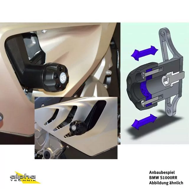 Gilles Sturzpads für BMW S1000RR 2015-2018 schwarz