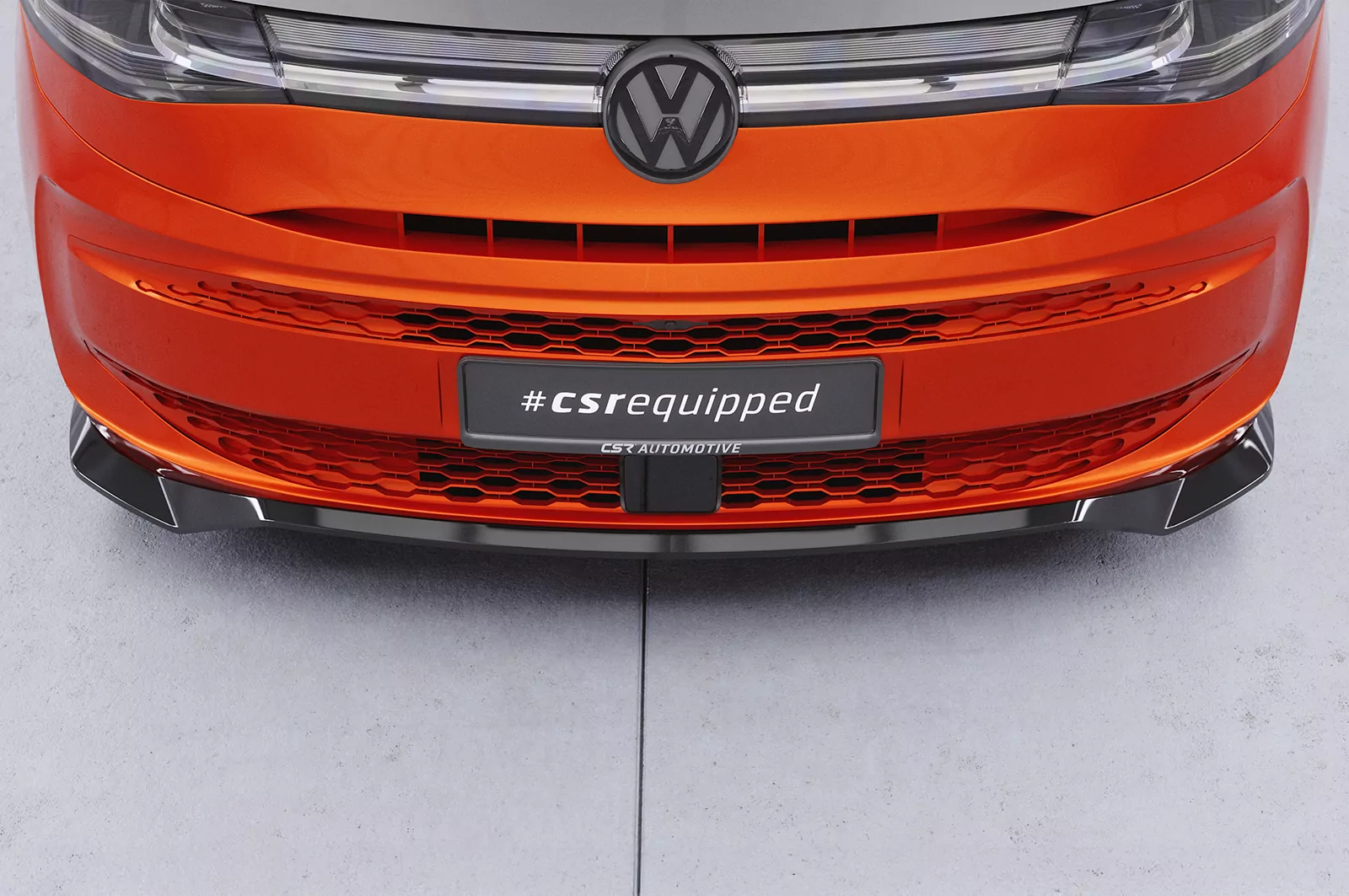 Cup-Spoilerlippe mit ABE für VW T7 CSL640 Schwarz Strukturiert