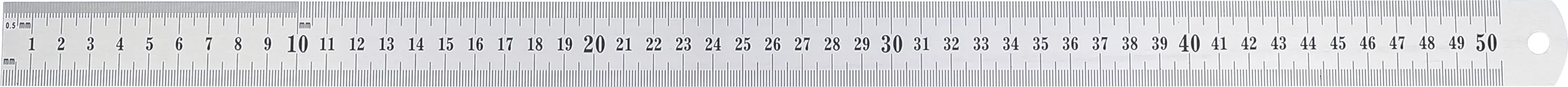 Stahl-Maßstab | biegsam | Edelstahl | rostfrei | 0,5 m