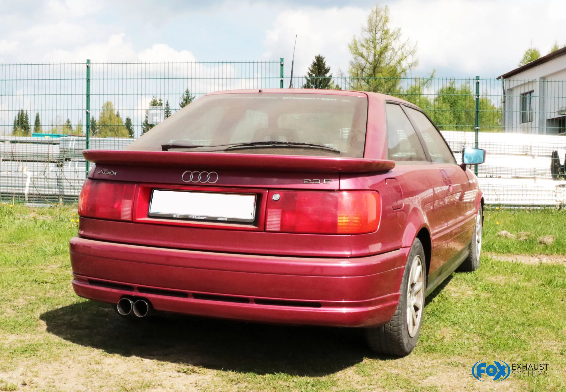 Audi 80/90 - Typ 89, B3 Limousine/ Coupe/ 80 B4 - Cabrio  Endschalldämpfer für Modelle mit Sonderstoßstange (siehe Bild) - 2x76 Typ 10