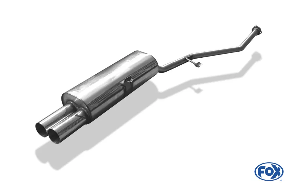 BMW E30 316i/ 318i bis 9/87`  Halbanlage ab Kat mit 3 Loch-Flansch - 2x76 Typ 10