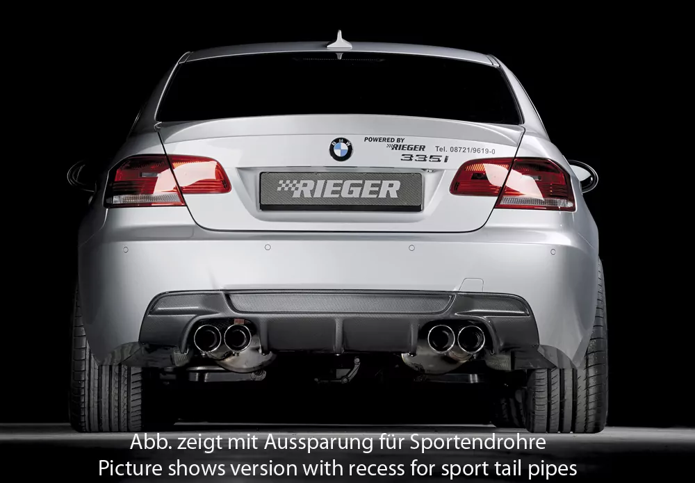 Rieger Heckeinsatz für BMW 3er E92 | Coupé 09.06-02.10 (bis Facelift) Nur für 335i / 335d