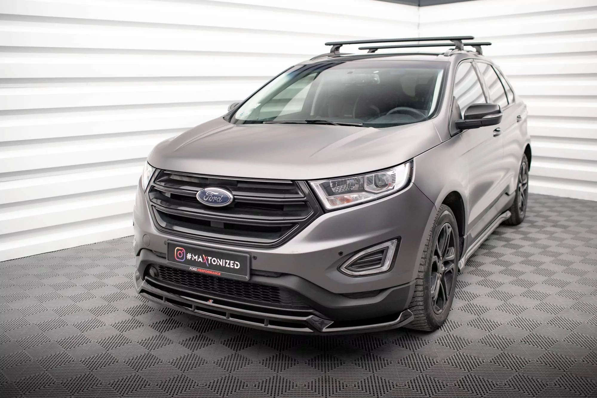 Front Ansatz Für Ford Edge Mk2 Schwarz Hochglanz