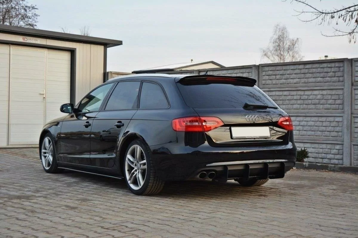 Spoiler CAP Passend Für Passend Für AUDI A4 B8 AVANT Schwarz Hochglanz Schwarz Hochglanz