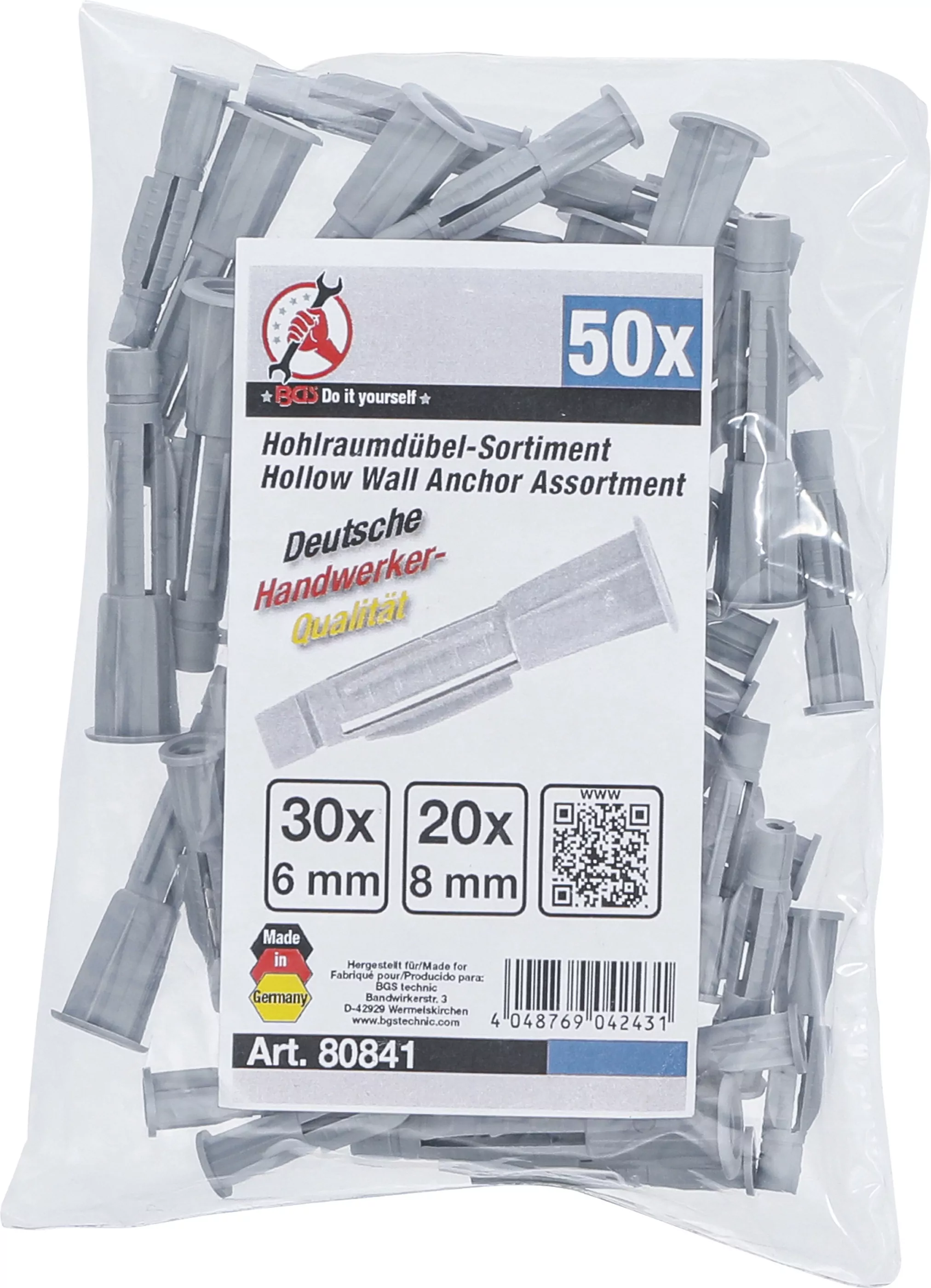 Hohlraumdübel-Sortiment | 50-tlg.