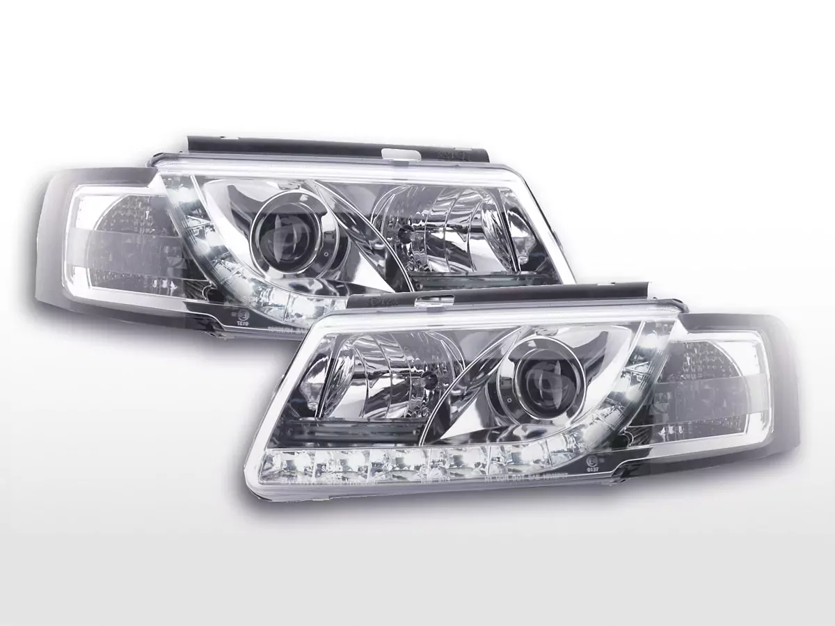 Scheinwerfer Set Daylight LED Tagfahrlicht VW Passat Typ 3B Bj. 97-00 chrom
