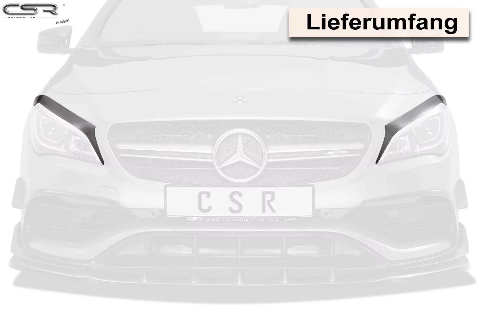 Scheinwerferblenden Glossy für Mercedes Benz CLA C117 X117 Glossy (schwarz hochglanz)