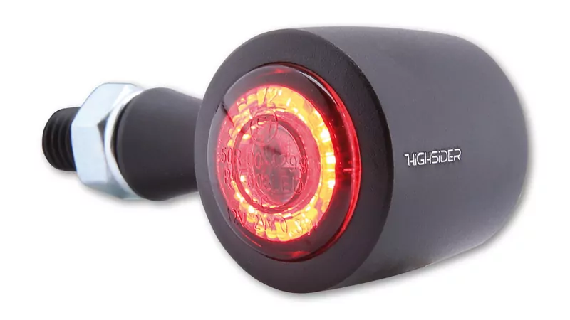 HIGHSIDER pro Enterprise LED Taillight/Indicator Black/Smoke 3in1, CNC, E-Approved (Pair)