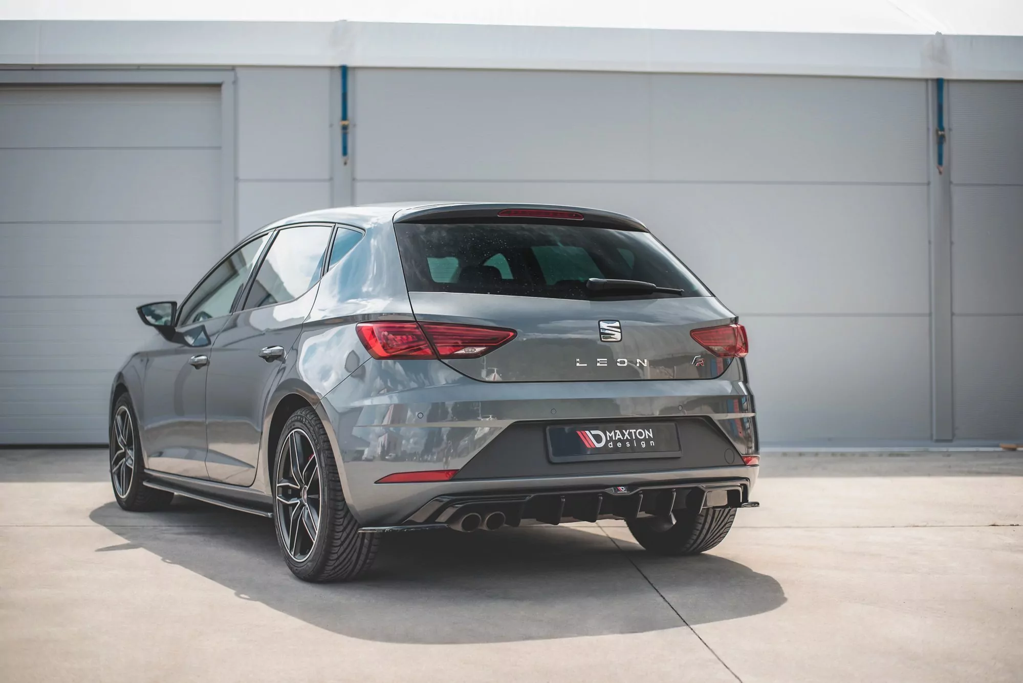 Diffusor Heck Ansatz Passend Für SEAT Leon Mk3 FR Facelift Schwarz Hochglanz
