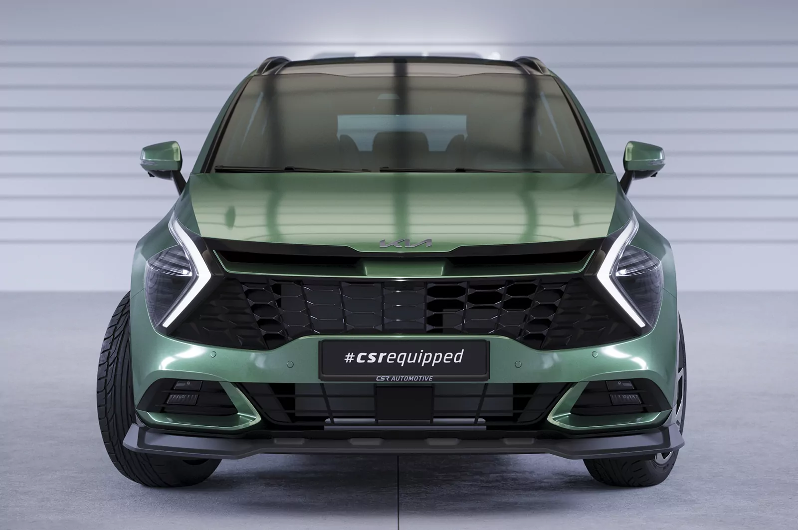 Cup-Spoilerlippe mit ABE für Kia Sportage (NQ5) CSL740 Schwarz Strukturiert